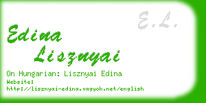 edina lisznyai business card